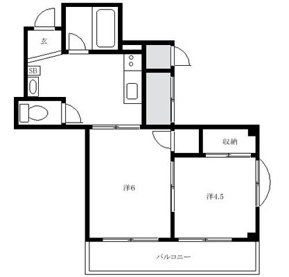 伊勢崎線 マンション 2K